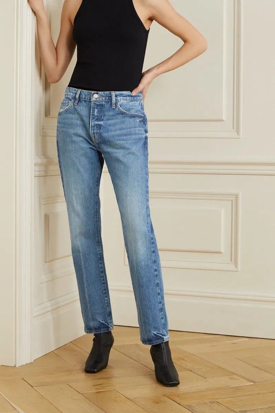 FRAME Le Slouch Relaxed Straight Leg Jeans Blue Size 28